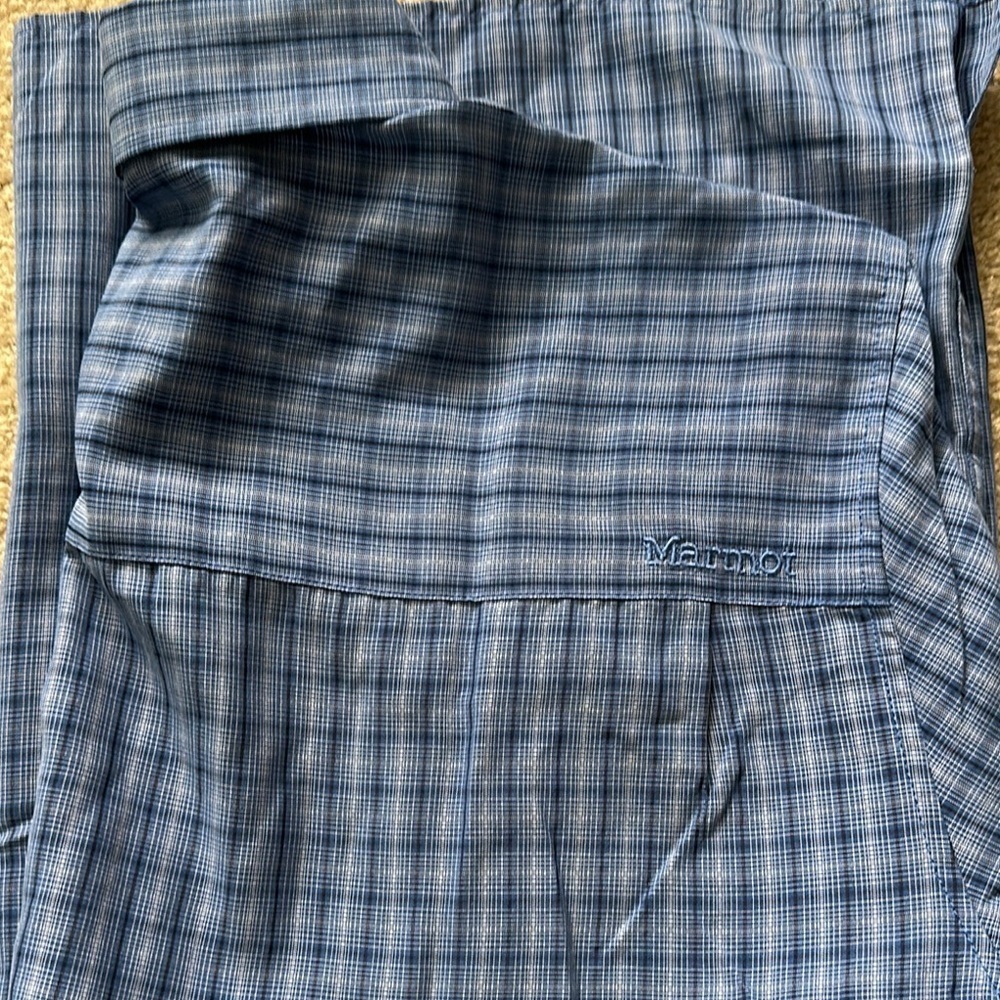 Marmot Eldridge Short-Sleeve Button Up Shirt Arctic Navy Men’s XL Tall - Picture 10 of 10